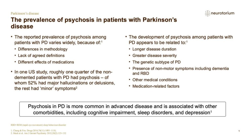 Parkinsons Disease - Non-Motor Symptom Complex and Comorbidities - slide 19